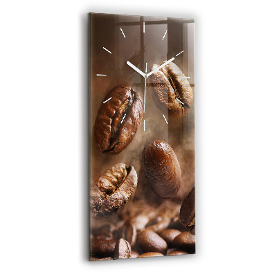 Horloge rectangulaire verticale Café en grains