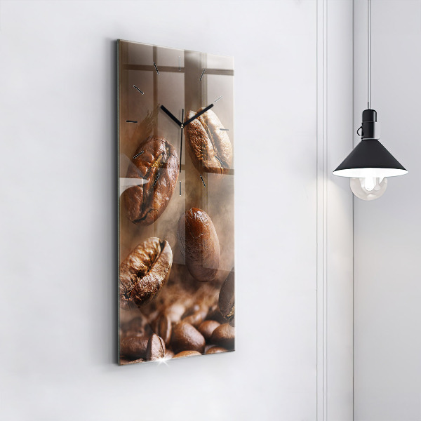 Horloge rectangulaire verticale Café en grains