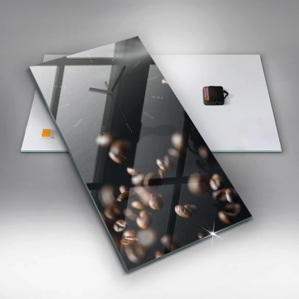Horloge murale verticale Café en grains