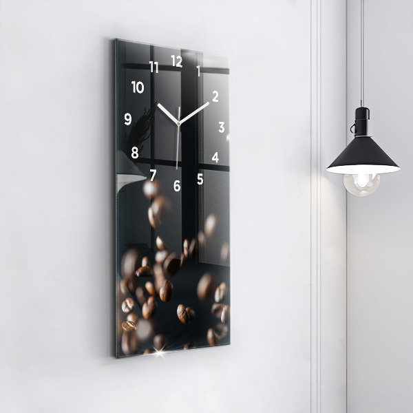 Horloge murale verticale Café en grains