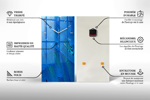 Horloge murale verticale 'Agrumes dans l''eau'