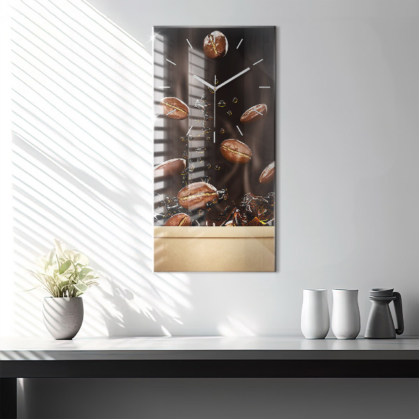 Horloge murale verticale Café chaud