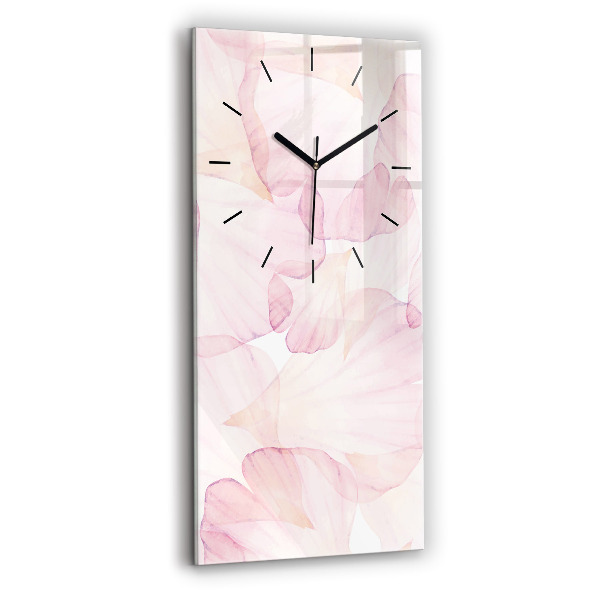 Horloge rectangulaire verticale 'Pétales d''aquarelle'