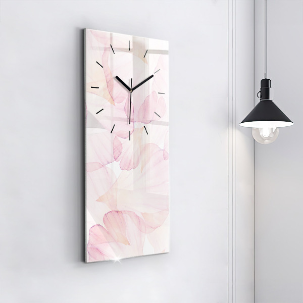Horloge rectangulaire verticale 'Pétales d''aquarelle'