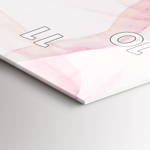 Horloge rectangulaire verticale 'Pétales d''aquarelle'