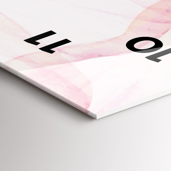 Horloge rectangulaire verticale 'Pétales d''aquarelle'