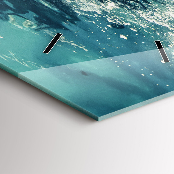 Horloge murale verticale 'Éléphant nageant dans l''océan'