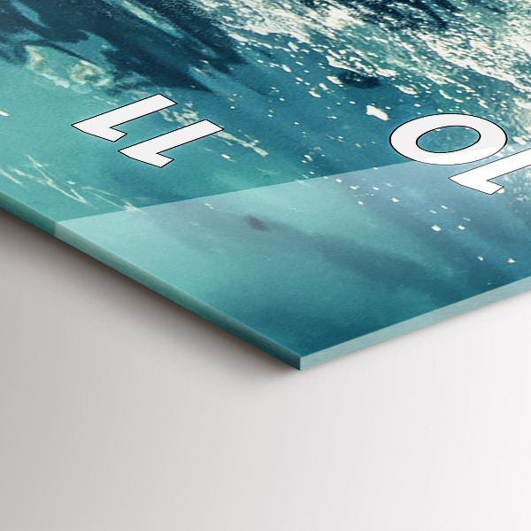 Horloge murale verticale 'Éléphant nageant dans l''océan'