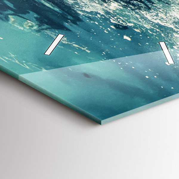 Horloge murale verticale 'Éléphant nageant dans l''océan'