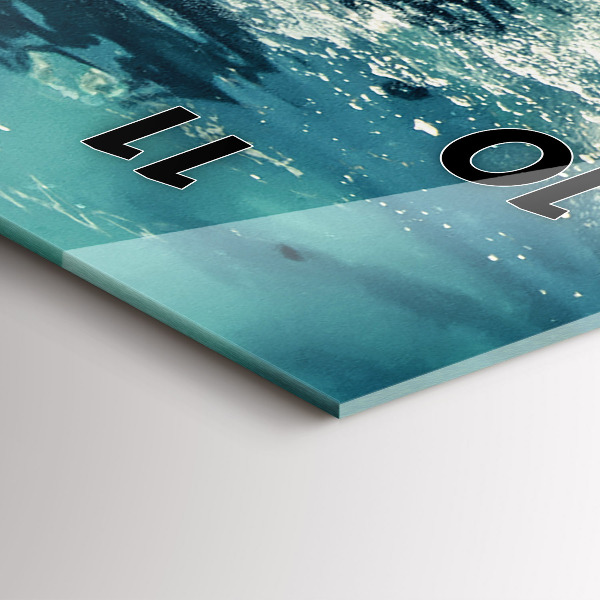 Horloge murale verticale 'Éléphant nageant dans l''océan'