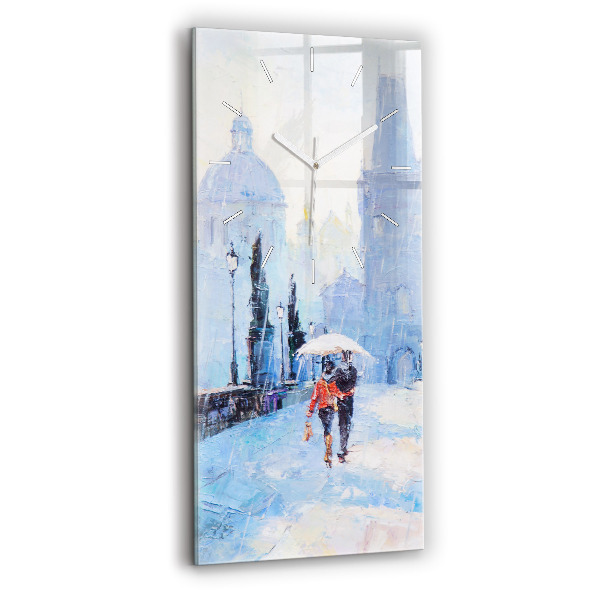 Horloge rectangulaire verticale 'Art à l''huile'