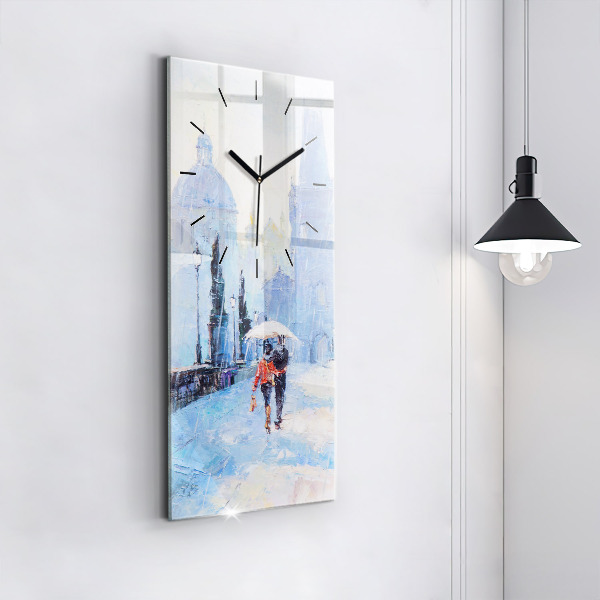 Horloge rectangulaire verticale 'Art à l''huile'