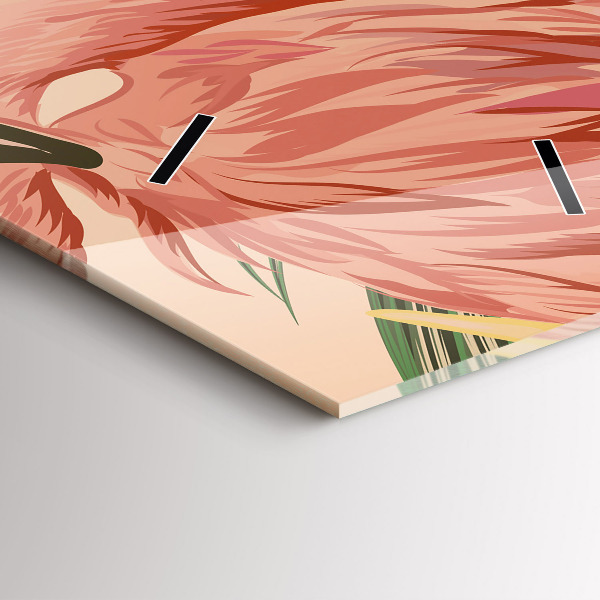 Horloge murale verticale Feuilles de palmier tropicales