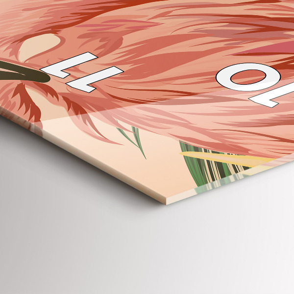 Horloge murale verticale Feuilles de palmier tropicales