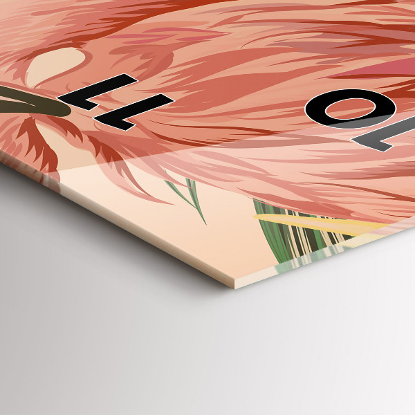 Horloge murale verticale Feuilles de palmier tropicales