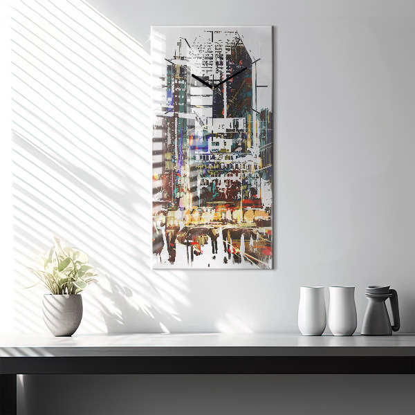 Horloge rectangulaire verticale La ville de New York