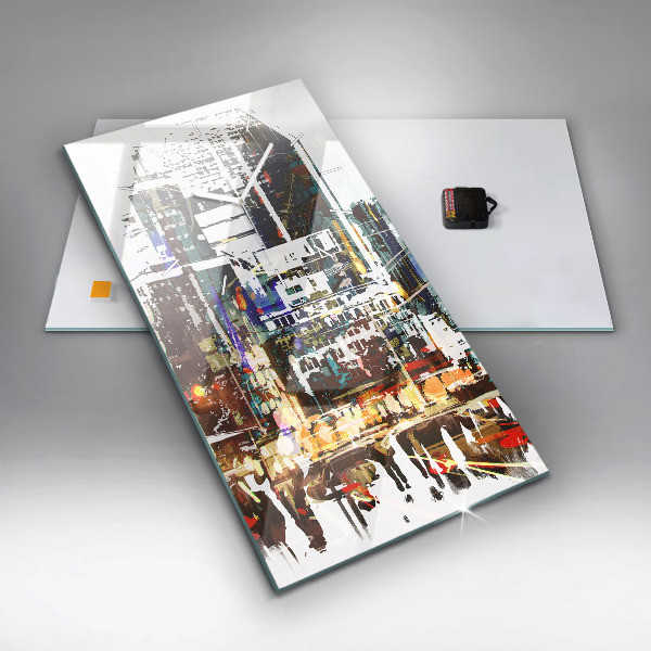 Horloge rectangulaire verticale La ville de New York