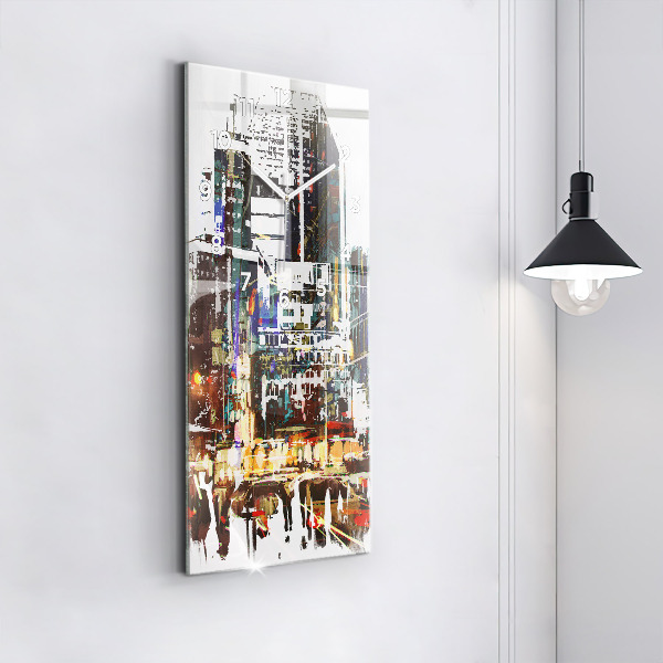 Horloge rectangulaire verticale La ville de New York
