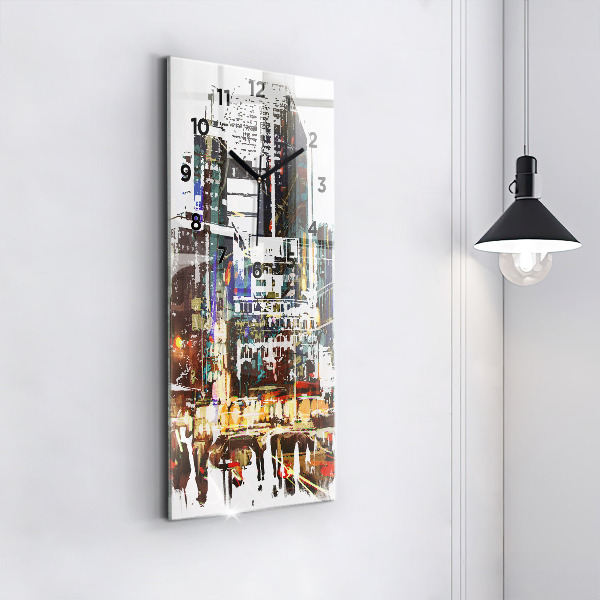 Horloge rectangulaire verticale La ville de New York