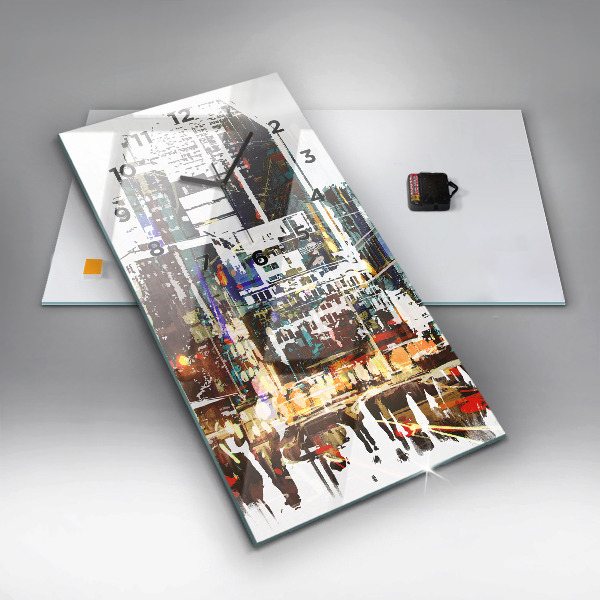 Horloge rectangulaire verticale La ville de New York