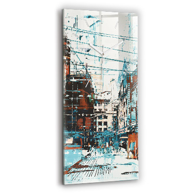 Horloge rectangulaire verticale Art de rue