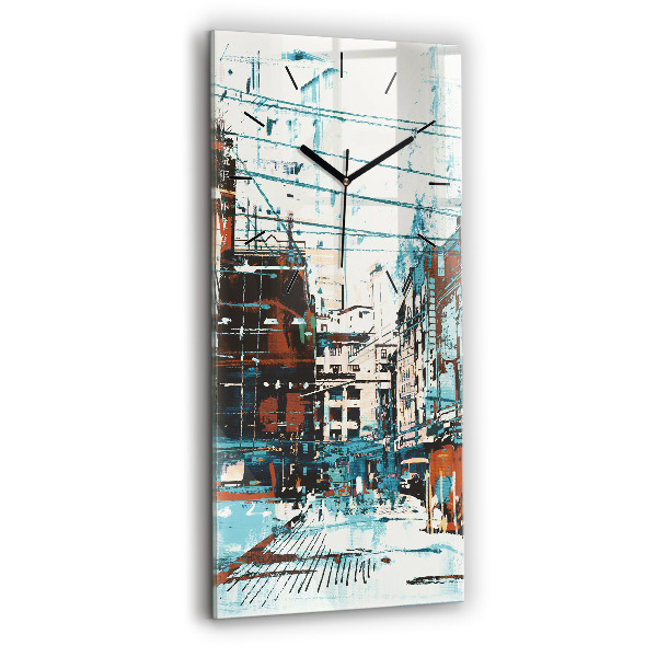 Horloge rectangulaire verticale Art de rue