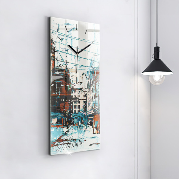 Horloge rectangulaire verticale Art de rue