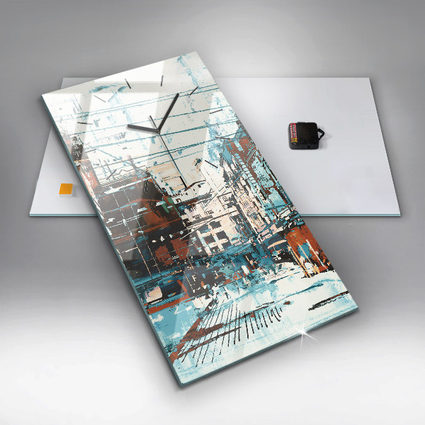 Horloge rectangulaire verticale Art de rue