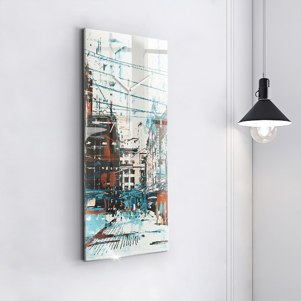 Horloge rectangulaire verticale Art de rue