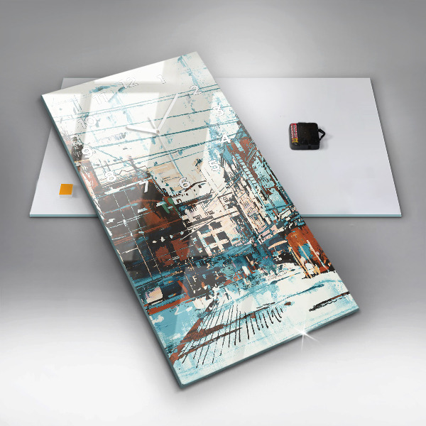 Horloge rectangulaire verticale Art de rue