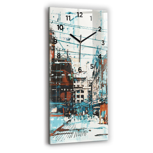 Horloge rectangulaire verticale Art de rue