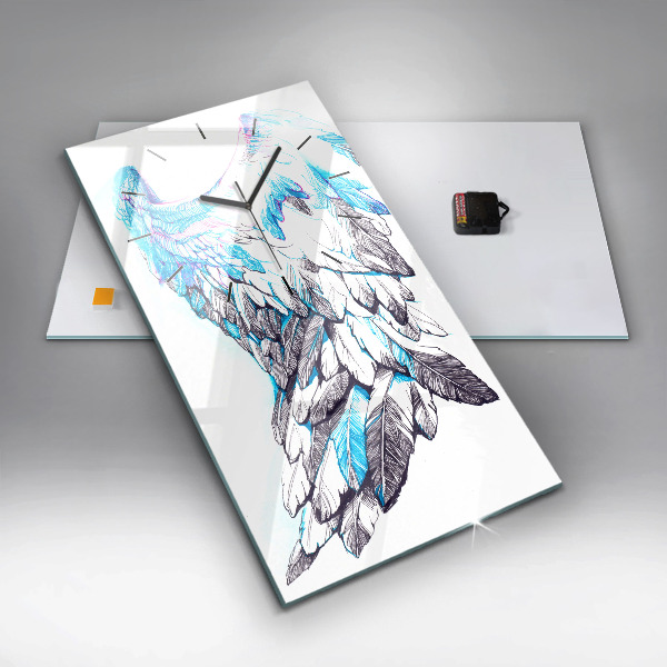 Horloge rectangulaire verticale 'Imitation d''ailes d''oiseaux'