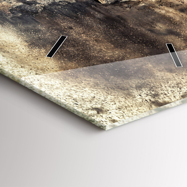 Horloge rectangulaire verticale Personnes abstraites sable