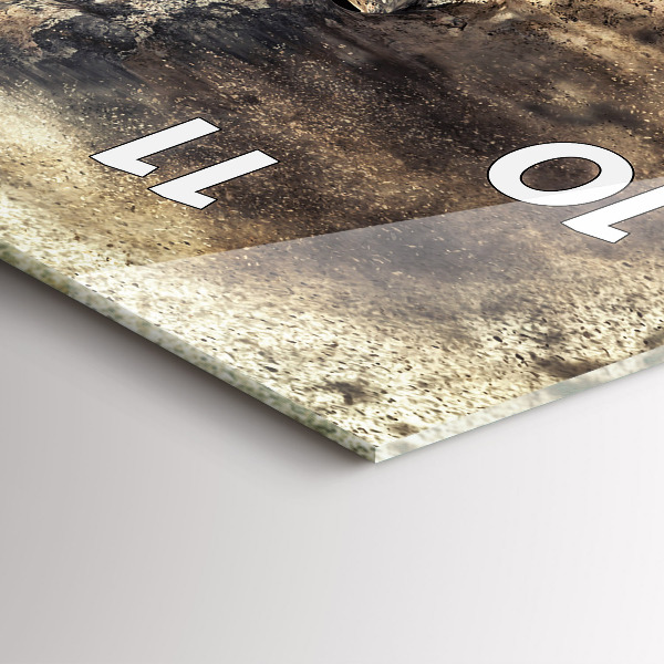 Horloge rectangulaire verticale Personnes abstraites sable