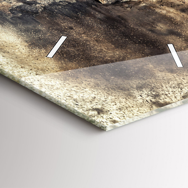 Horloge rectangulaire verticale Personnes abstraites sable