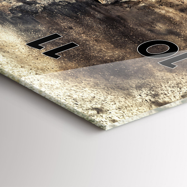 Horloge rectangulaire verticale Personnes abstraites sable