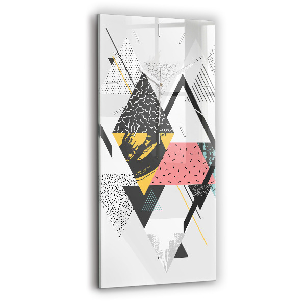 Horloge rectangulaire verticale Motif géométrique