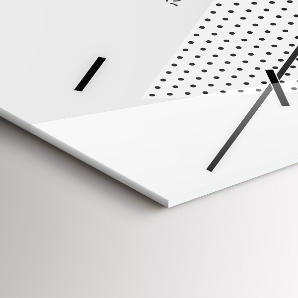 Horloge rectangulaire verticale Motif géométrique