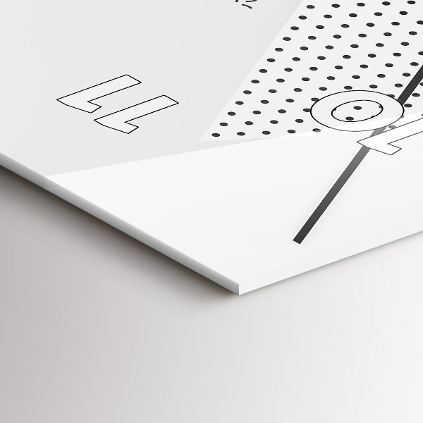 Horloge rectangulaire verticale Motif géométrique