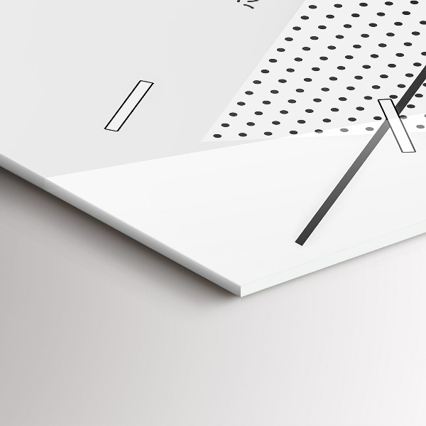 Horloge rectangulaire verticale Motif géométrique