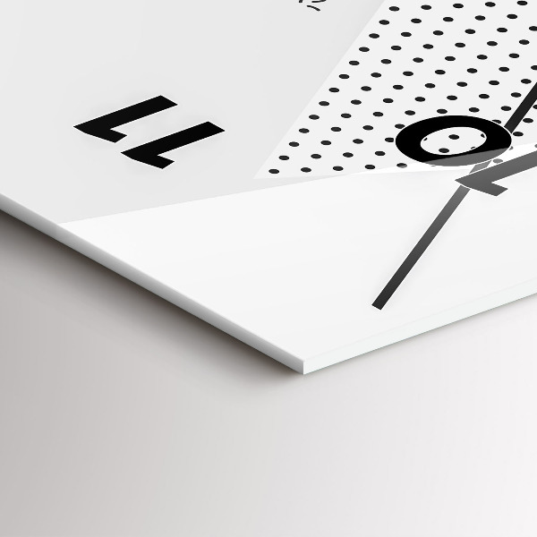 Horloge rectangulaire verticale Motif géométrique