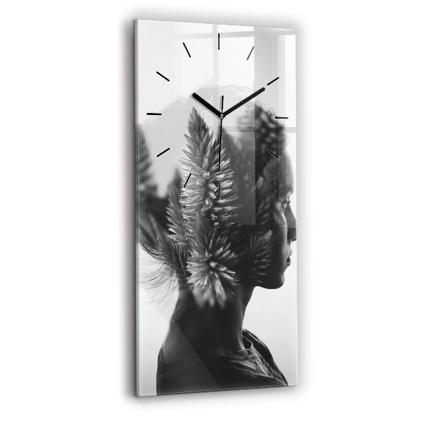 Horloge rectangulaire verticale 'Portrait d''une femme'