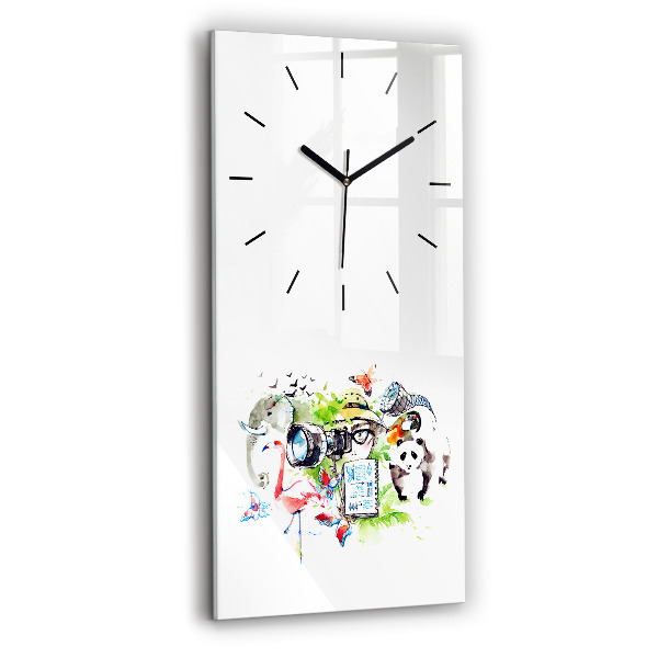 Horloge rectangulaire verticale Zoologiste