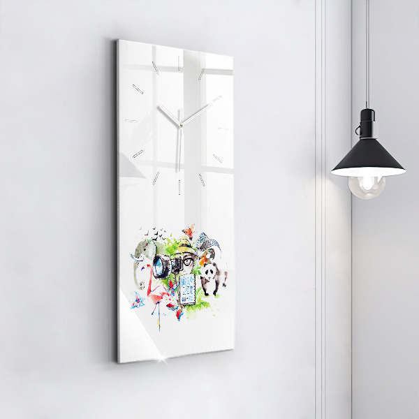 Horloge rectangulaire verticale Zoologiste