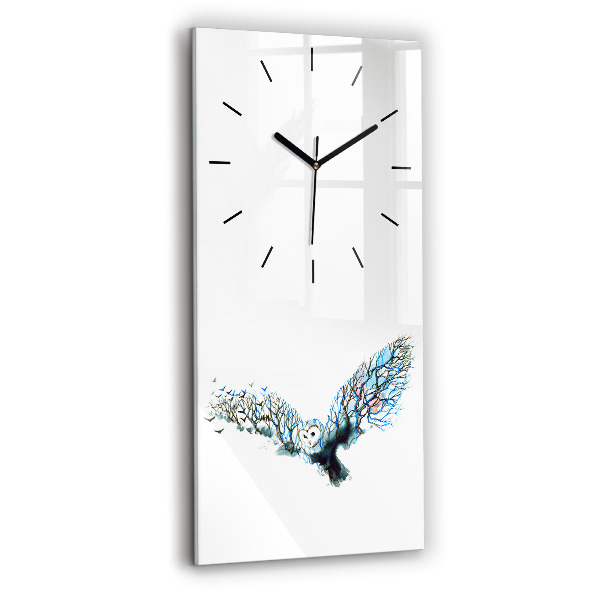 Horloge rectangulaire verticale Liberté et nature des oiseaux