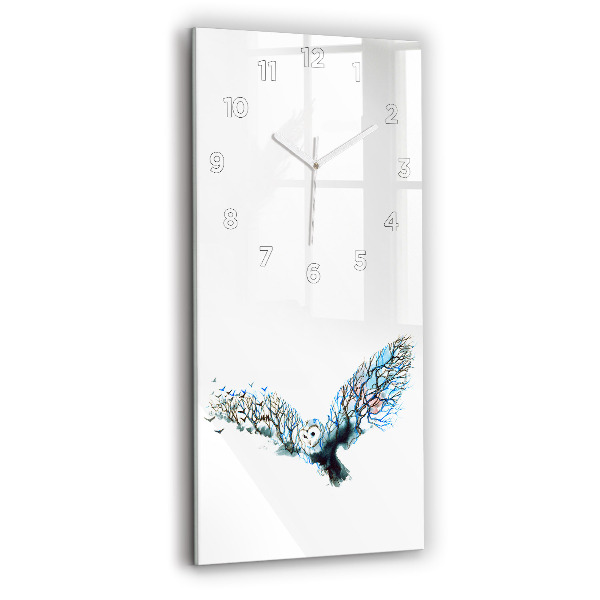 Horloge rectangulaire verticale Liberté et nature des oiseaux