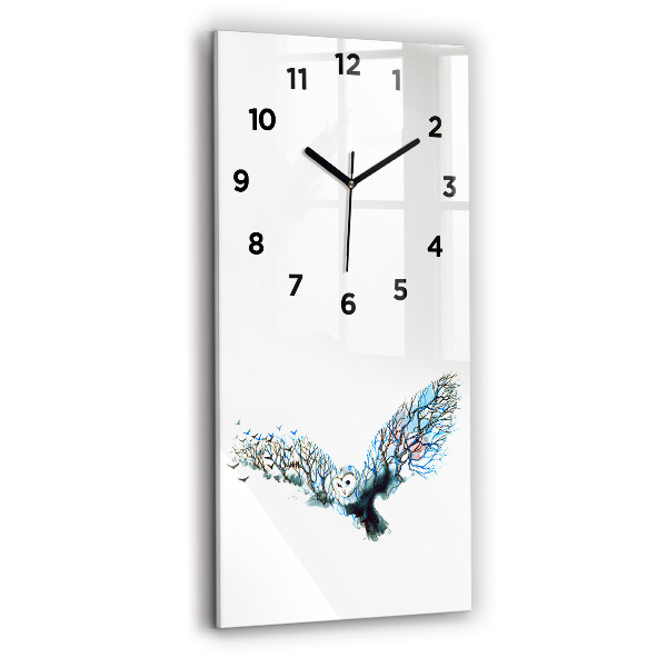 Horloge rectangulaire verticale Liberté et nature des oiseaux