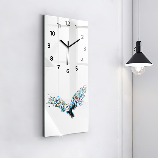 Horloge rectangulaire verticale Liberté et nature des oiseaux