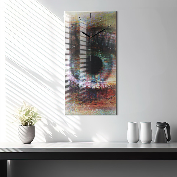 Horloge rectangulaire verticale Street Art Eye