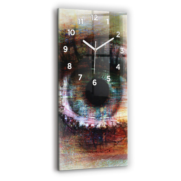 Horloge rectangulaire verticale Street Art Eye